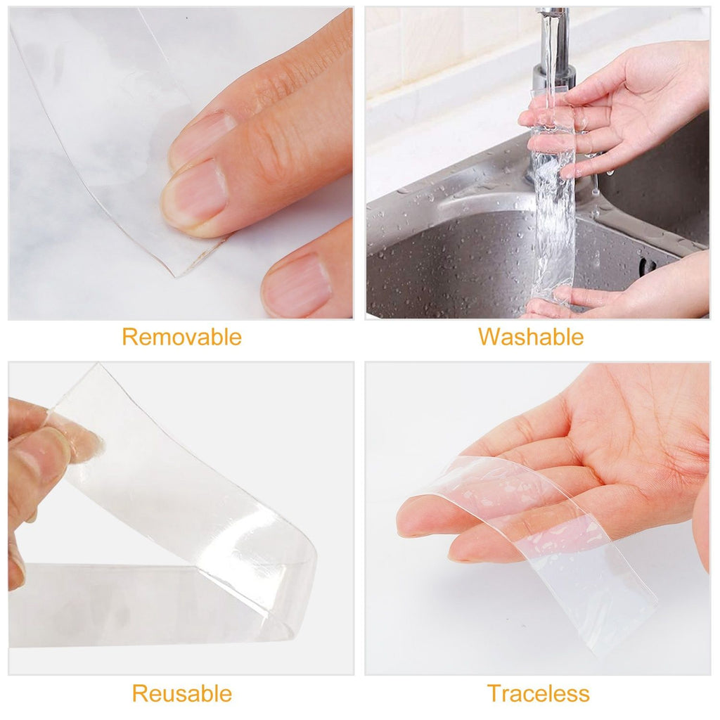 Department Store - 16.5FT Nano Double Sided Adhesive Tape Washable Traceless Removable Reusable Sticky Tape