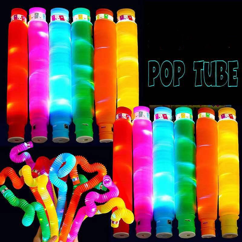 Nice Store - 12 PCS Light up LED Pop Tubes;  Glow Sticks Necklaces & Bracelets Party Pack;  Glow in The Dark Party Favor Supplies Decoration for Halloween;  Wedding;  Birthday;  Camping Games & Activities