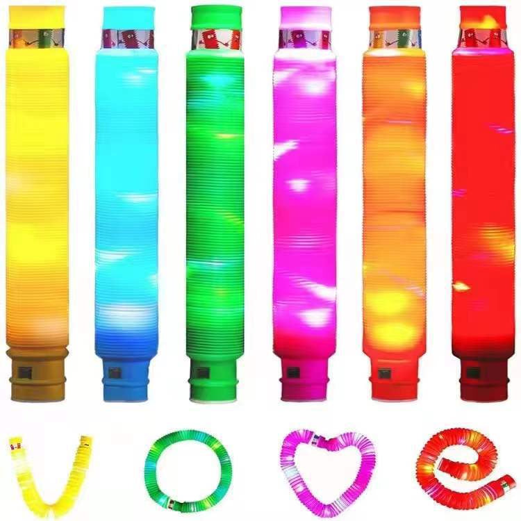 Nice Store - 12 PCS Light up LED Pop Tubes;  Glow Sticks Necklaces & Bracelets Party Pack;  Glow in The Dark Party Favor Supplies Decoration for Halloween;  Wedding;  Birthday;  Camping Games & Activities