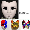 PANDA SUPERSTORE - 10-Packs White Blank Painting Full Mask DIY Paper Mask for Halloween Costumes, V Face