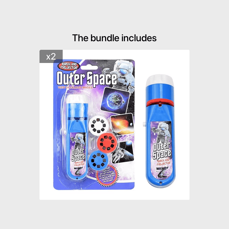 Novelty - Projection Flashlight, Children Projector Light, Cute Cartoon Dinosaur Animal Space Night Photo Light, Bedtime Learning Fun Toys