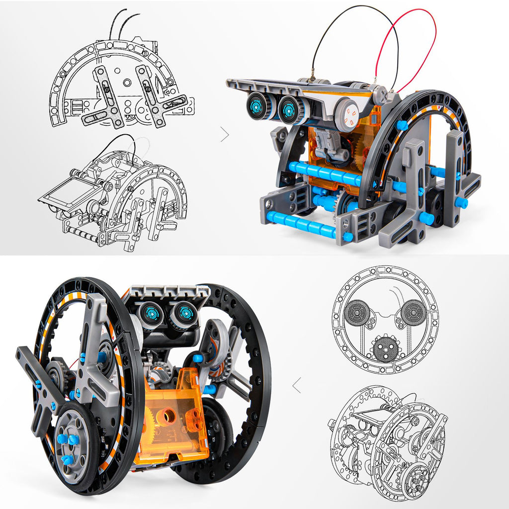 Novelty - STEM Solar Robot Kit For Kids, 12-in-1 Educational STEM Science Experiment Toys, Solar Powered Building Kit DIY For 8 9 10 11 12 13 Years Old Boys & Girls Kids Toy