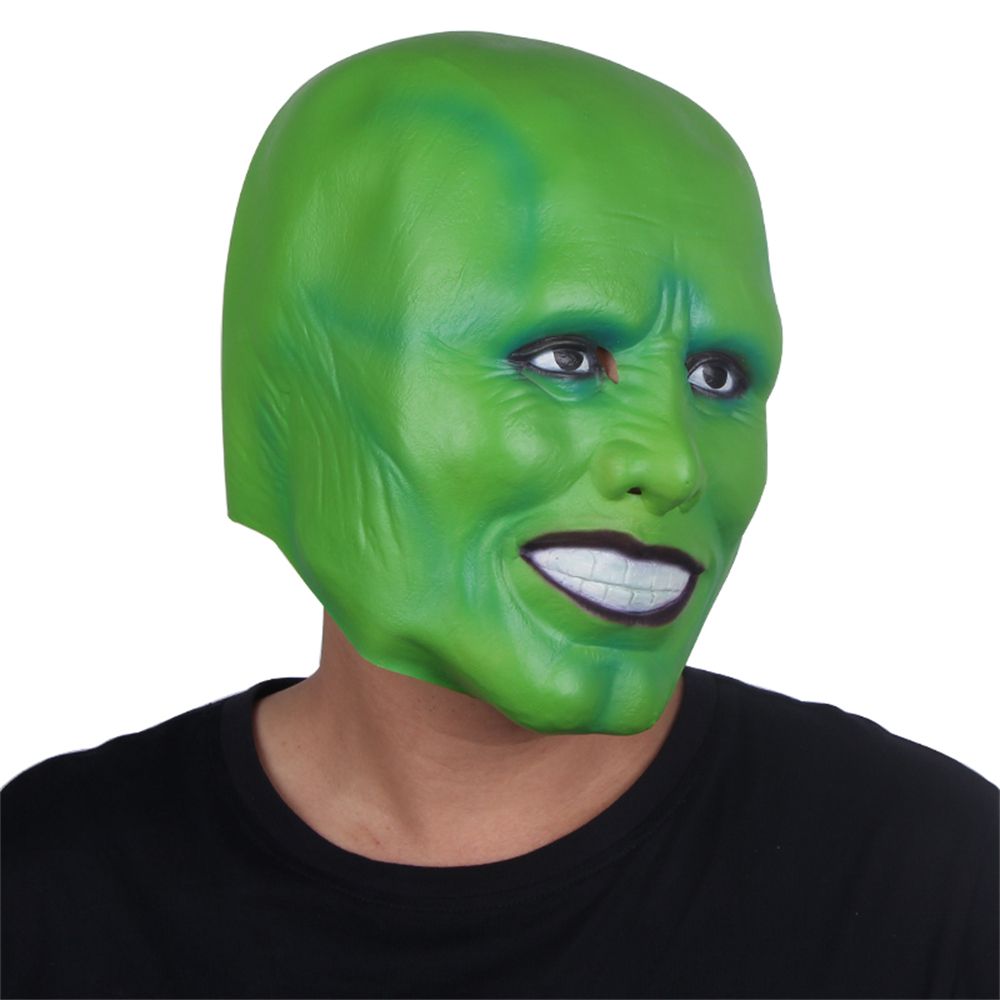 Novelty - Â´The MaskÂ´ Funny Green Latex Mask Jim Carrey Movie Cosplay Headgear Halloween Superhero Fancy Dress Clothing Accessories