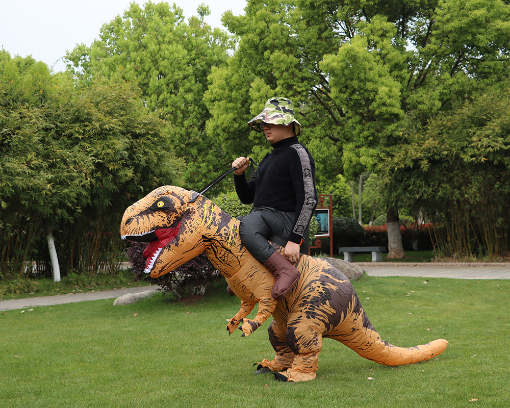 Novelty - T-REX Monster Inflatable Costume Blow Up Cosplay Dinosaur Clothing Carnival Halloween Christma Dress For Man Woman Party Show