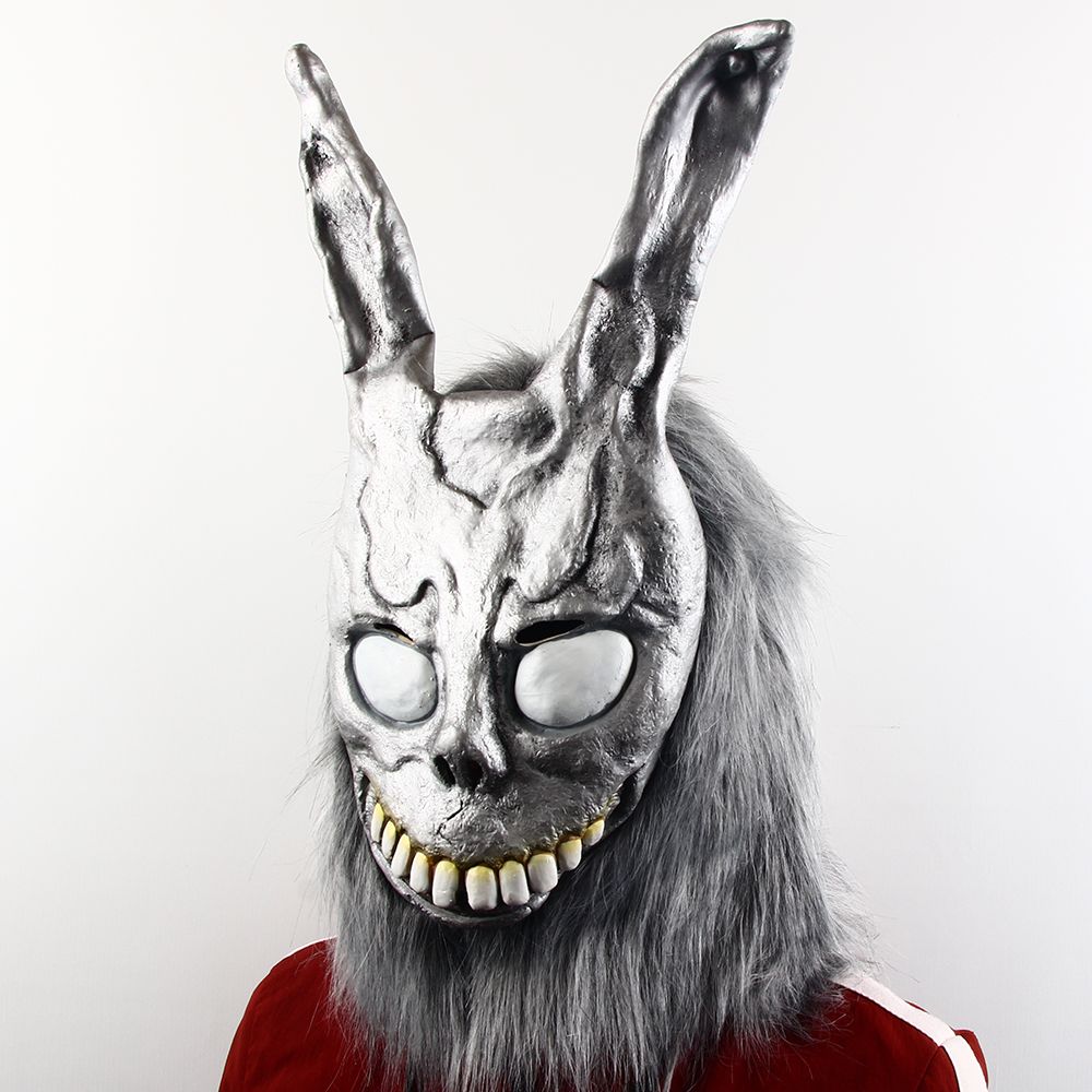 Novelty - Animal Cartoon Rabbit Movie Roles Frank Evil Rabbit Mask Halloween Party Cosplay Props Latex Full Face Mask
