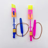 Department Store - 5pcs Magical LED Lights, Random Colors, Flying Arrows, Rocket Helicopters, Flying Toys, Party Fun Gifts, Slingshot Flying Helicopters, Birthday/Thanksgiving/Christmas Halloween