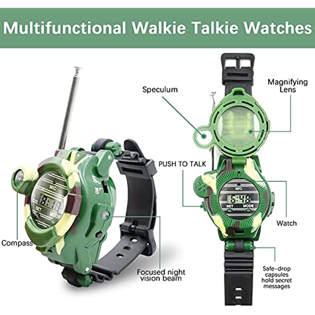 oh my god - Walkie Talkies Watch- Spy Watch Army Toys For Kids Age 8-12- 7 In 1 Digital Watch Walkie Talkies- Two-Way Long Range Transceiver With Flashlight- Cool Spy Gadgets For Boy Girls