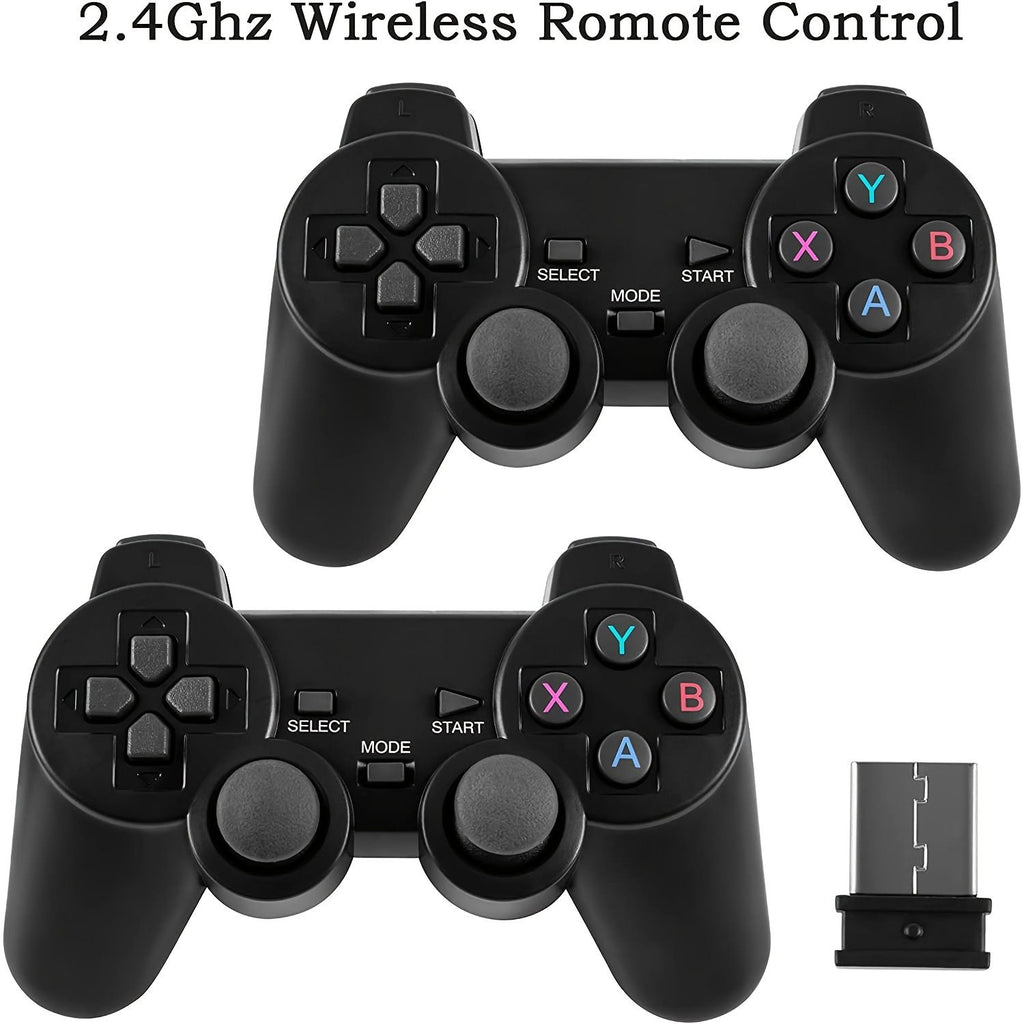 oh my god - Wireless Retro Game Console- Plug & Play Video TV Game Stick With 10000+ Games Built-in- 64G- 9 Emulators- 4K HDMI Output For TV With Dual 2.4G Wireless Controllers
