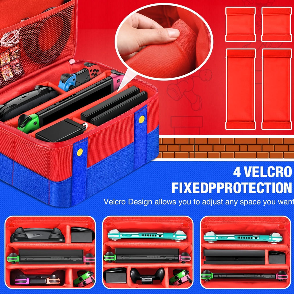 oh my god - Large Carrying Protective Case For Switch OLED Console Pro Controller- Travel Storage Bag Case For Switch Accessories