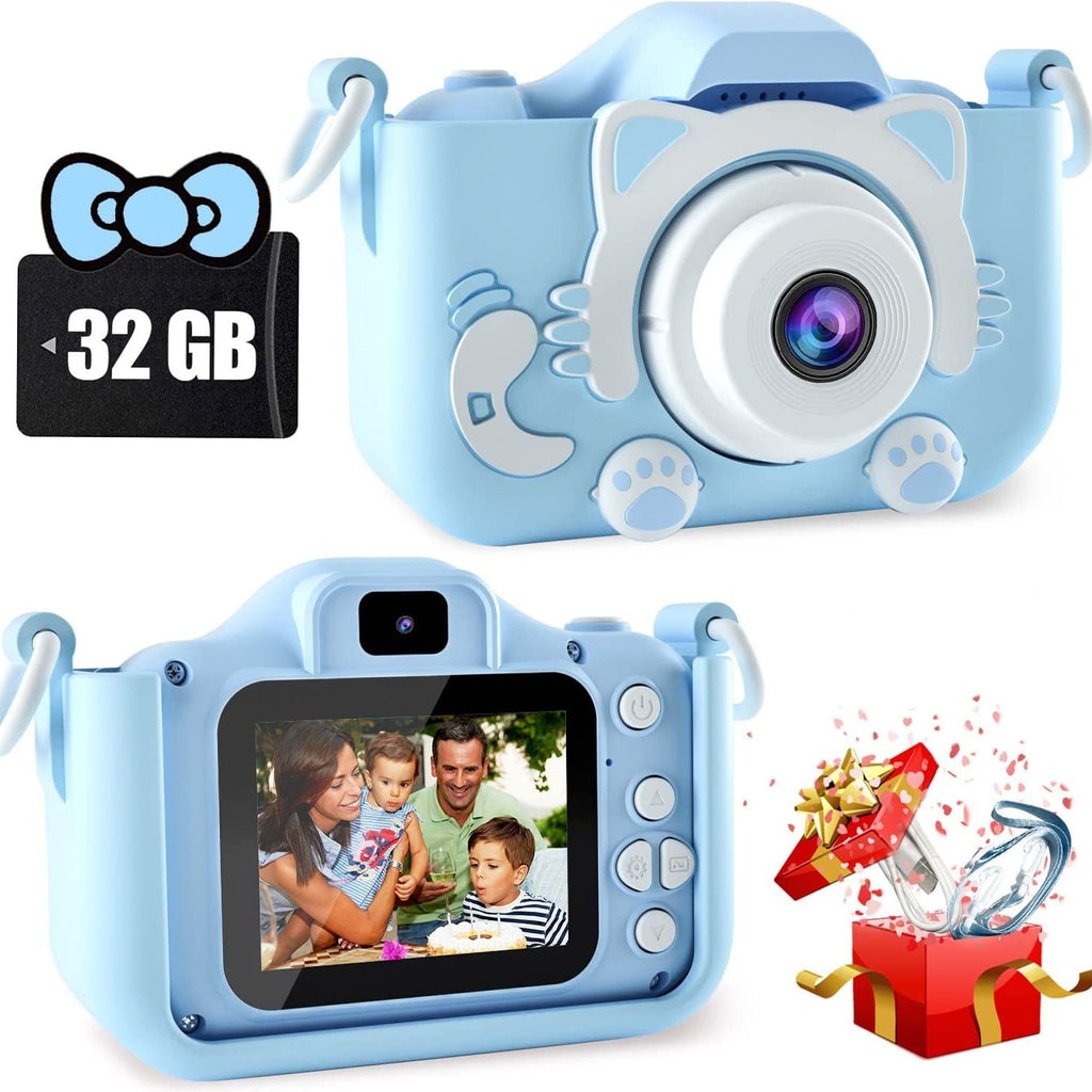 oh my god - Kids Selfie Camera-  Kids Camera Toys For 3-12 Year Old Boys/Girls- Kids Digital Camera With Video- Christmas Birthday Festival Gifts For Kids - 32GB SD Card