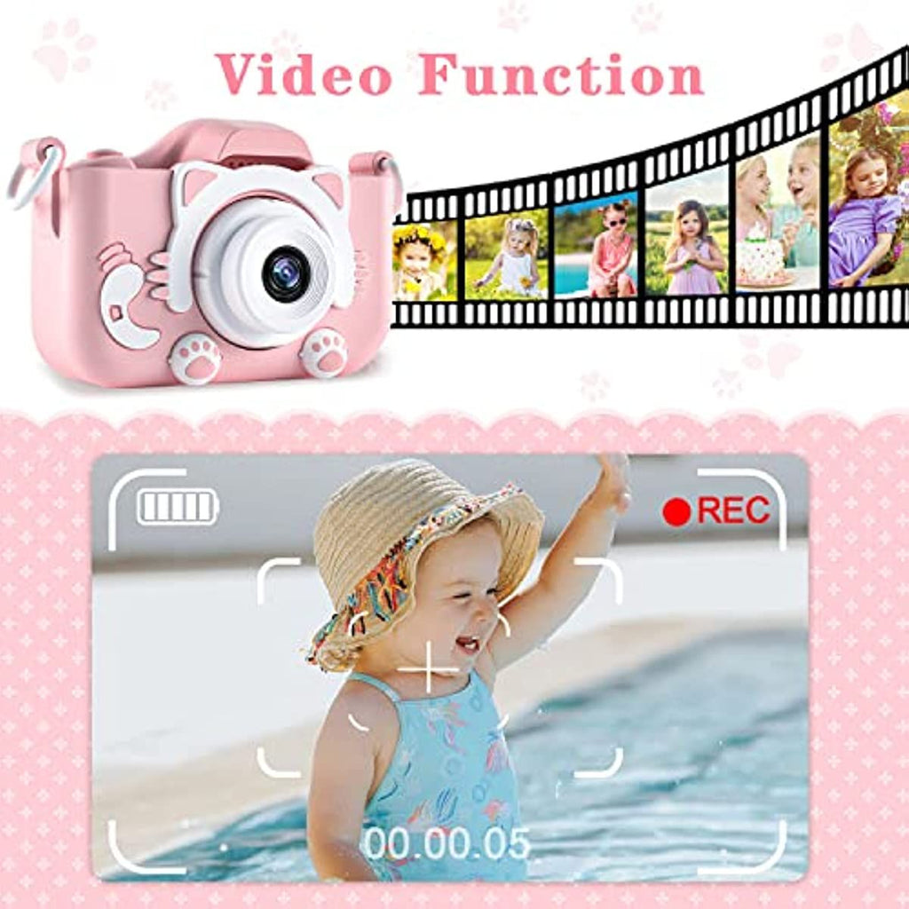 oh my god - Kids Selfie Camera-  Kids Camera Toys For 3-12 Year Old Boys/Girls- Kids Digital Camera With Video- Christmas Birthday Festival Gifts For Kids - 32GB SD Card