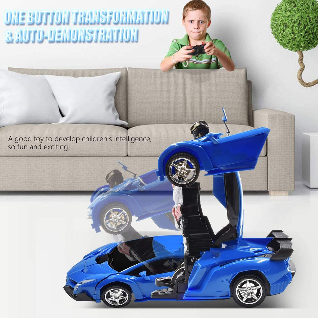 oh my god - 2.4G Remote Control Car; Transform Robot RC Cars Contains All Batteries: One-Button Deformation and 360 Degree Rotating Drifting; Present Christmas Birthday Gift for Boys/Girls