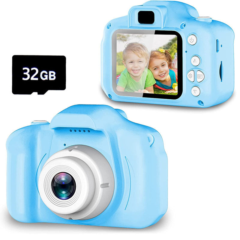 oh my god - Children's Digital Camera Can Take Pictures And Read Cards Small Student Portable Toy Camera Girl Birthday Gift Christmas- Kids Digital Camera with 32G sdcard