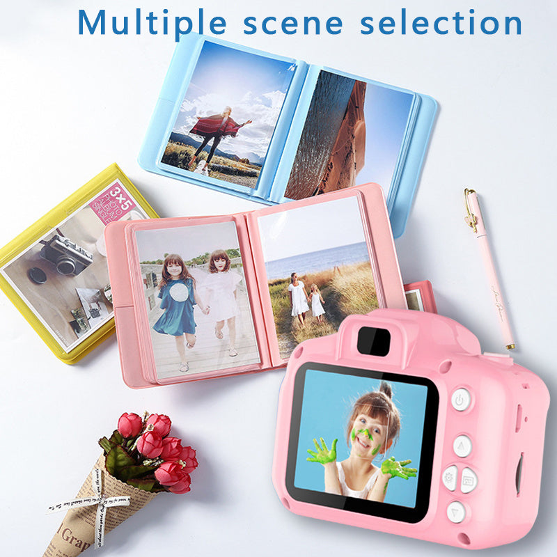 oh my god - Children's Digital Camera Can Take Pictures And Read Cards Small Student Portable Toy Camera Girl Birthday Gift Christmas- Kids Digital Camera with 32G sdcard