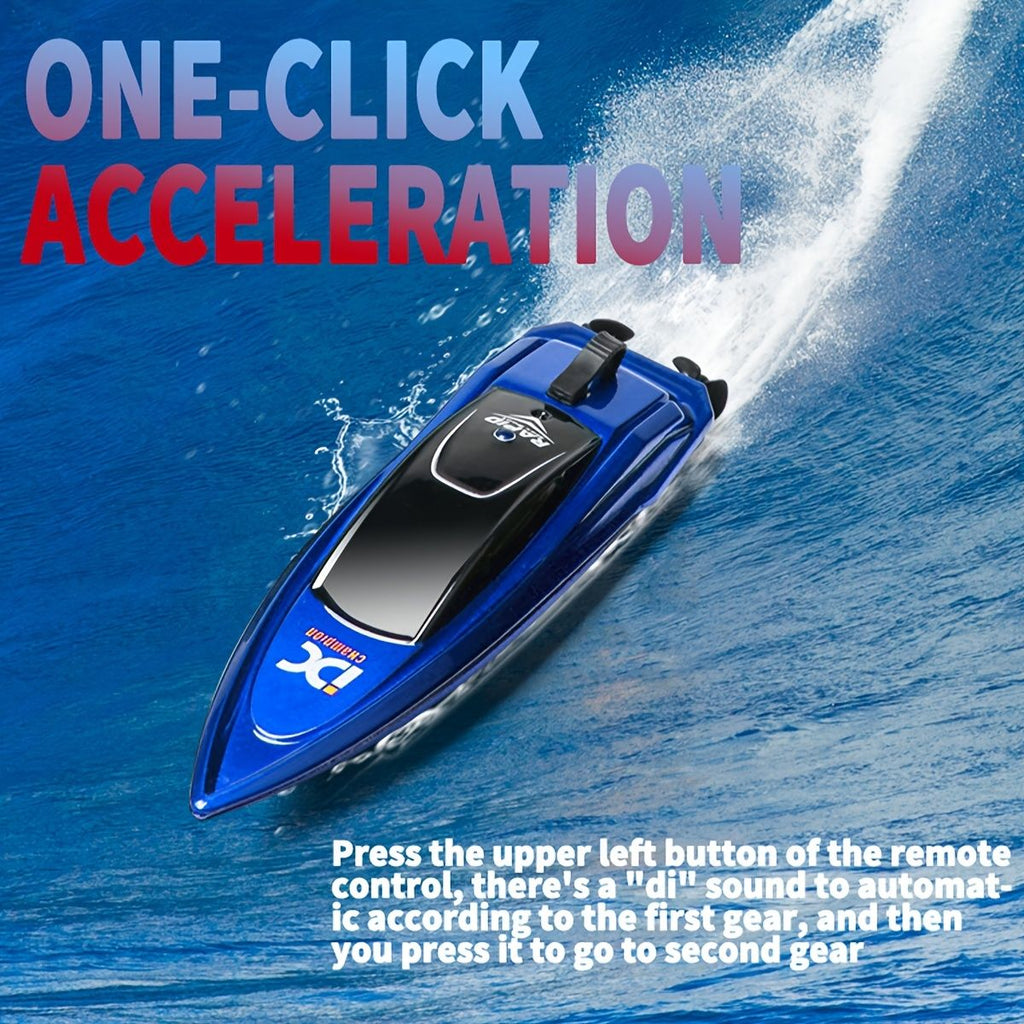 oh my god - RC Boat For Kids; 2.4GHz 8 Km/h High Speed RC Boat Electric Racing Boat; Waterproof 500mAh USB Rechargeable RC Boat Toy Ship; Summer Water Toy; Gift For Kids Adults