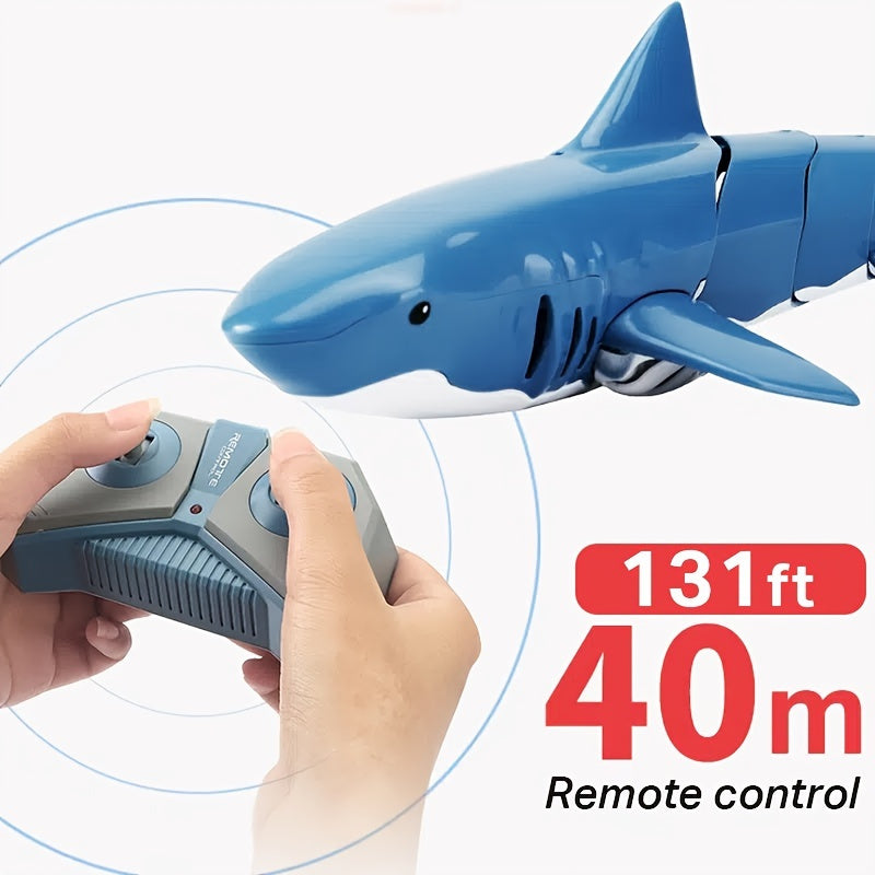 oh my god - 2.4G Rechargeable RC Boat Shark Toys For 4-14 Years Old- Boy Swimming Pool Bathroom Cool Toys Gift
