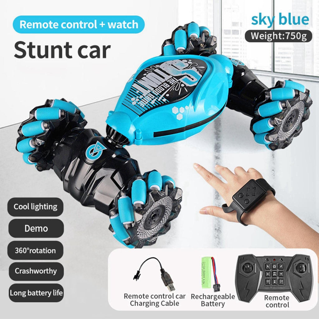 oh my god - 4WD Gesture Sensor Toy Car- Double-Side Rotation Off-Road Vehicle 360° Flip With Light And Music- Birthday Toy Car For Boys And Adults- Hand Controlled RC Car- All Terrain Monster Truck