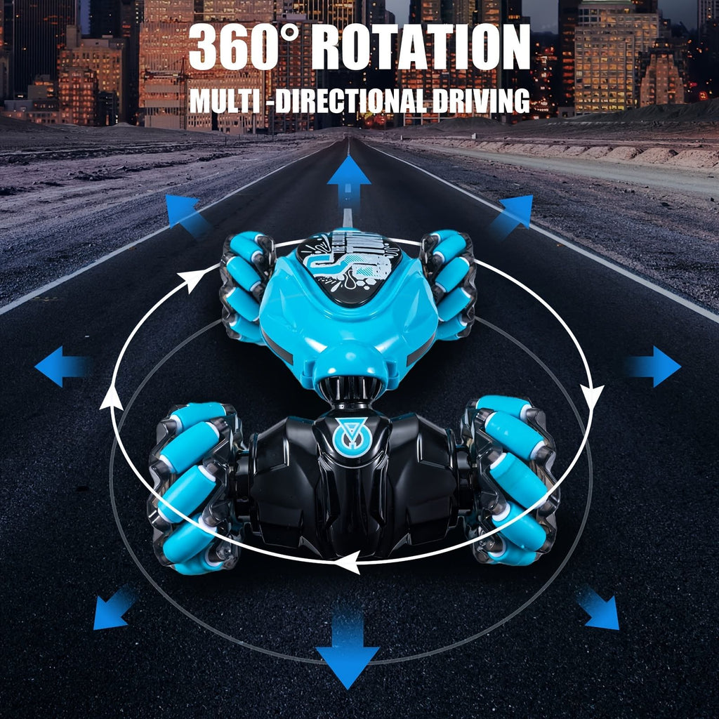 oh my god - 4WD Gesture Sensor Toy Car- Double-Side Rotation Off-Road Vehicle 360° Flip With Light And Music- Birthday Toy Car For Boys And Adults- Hand Controlled RC Car- All Terrain Monster Truck