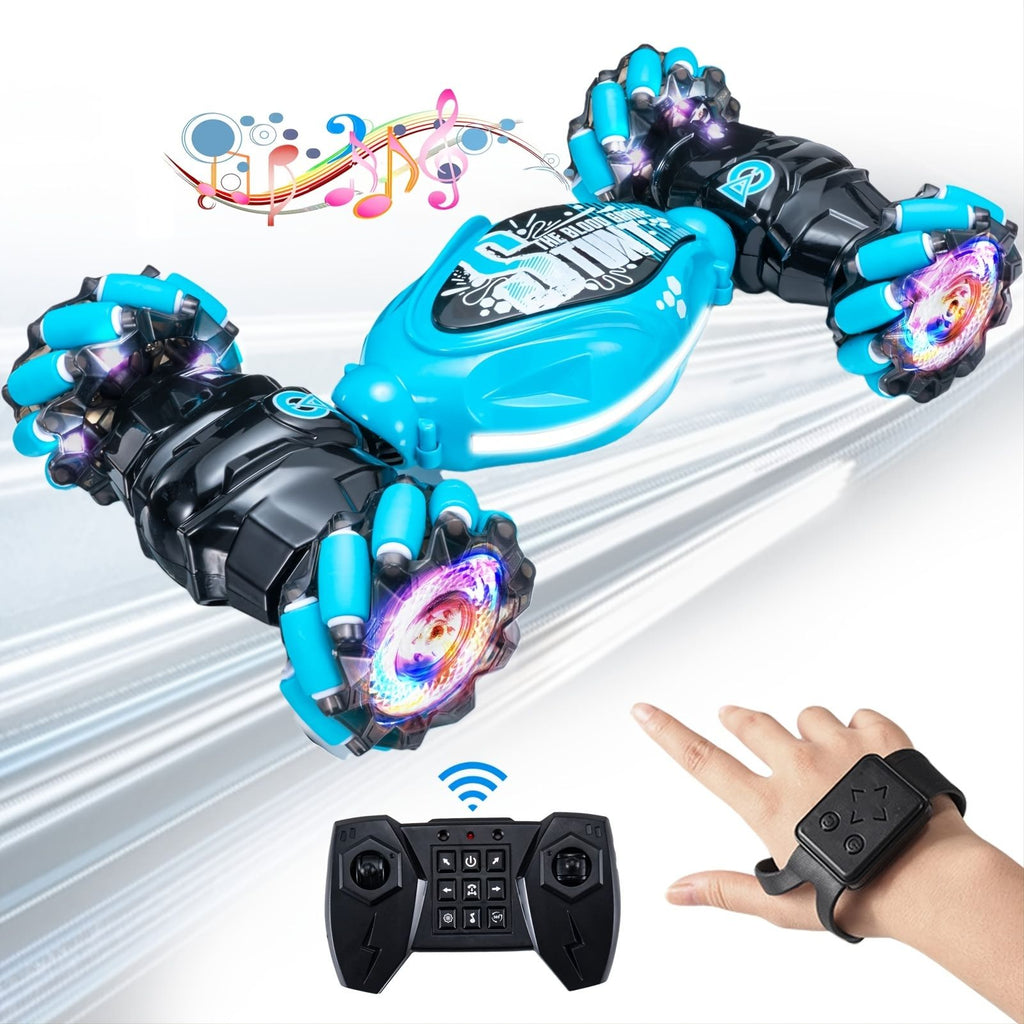 oh my god - 4WD Gesture Sensor Toy Car- Double-Side Rotation Off-Road Vehicle 360° Flip With Light And Music- Birthday Toy Car For Boys And Adults- Hand Controlled RC Car- All Terrain Monster Truck