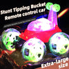 oh my god - 18cm Children's Remote Control Toy Car Large Size 360° Rotating Dumper Car Stunt Car With Lights And Music
