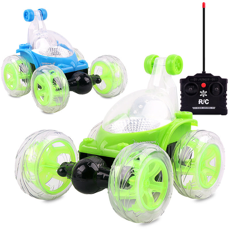 oh my god - 18cm Children's Remote Control Toy Car Large Size 360° Rotating Dumper Car Stunt Car With Lights And Music