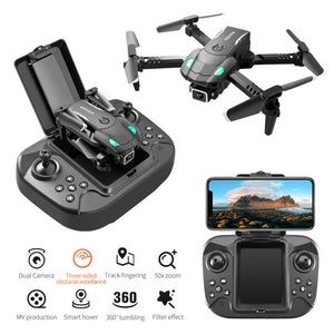 oh my god - Mini Quadcopter Professional RC Drone HD Camera Three-sided Obstacle Avoidance Air Pressure Fixed Height Foldable Toys