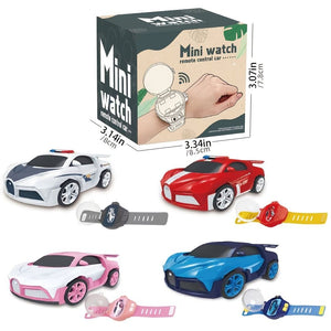 oh my god - Watch Remote Control Car Electric Mini Racing Police Car Watch Alloy Mini Car Remote Control Toy
