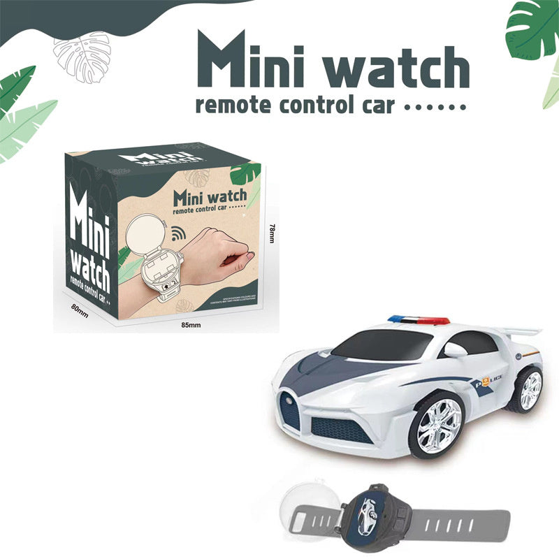 oh my god - Watch Remote Control Car Electric Mini Racing Police Car Watch Alloy Mini Car Remote Control Toy