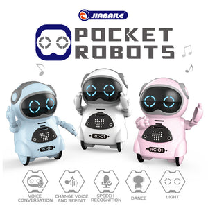 oh my god - Pocket RC Robot Talking Interactive Dialogue Voice Recognition Record Singing Dancing Telling Story Mini RC Robot Toys Gift