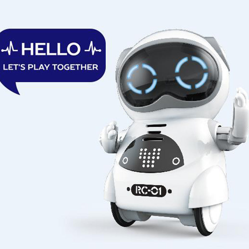 oh my god - Pocket RC Robot Talking Interactive Dialogue Voice Recognition Record Singing Dancing Telling Story Mini RC Robot Toys Gift