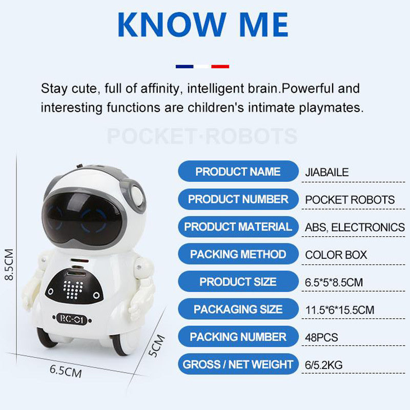 oh my god - Pocket RC Robot Talking Interactive Dialogue Voice Recognition Record Singing Dancing Telling Story Mini RC Robot Toys Gift