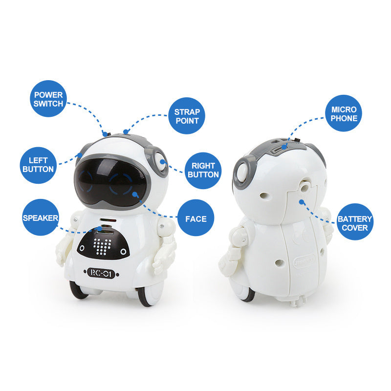 oh my god - Pocket RC Robot Talking Interactive Dialogue Voice Recognition Record Singing Dancing Telling Story Mini RC Robot Toys Gift
