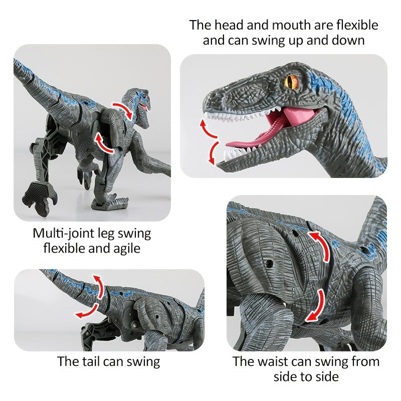 oh my god - 2.4G Remote Control Dinosaur Velociraptor Toy Electric Walking Dragon Toys- Gift Box Packaging For Boy- Children Christmas Gifts