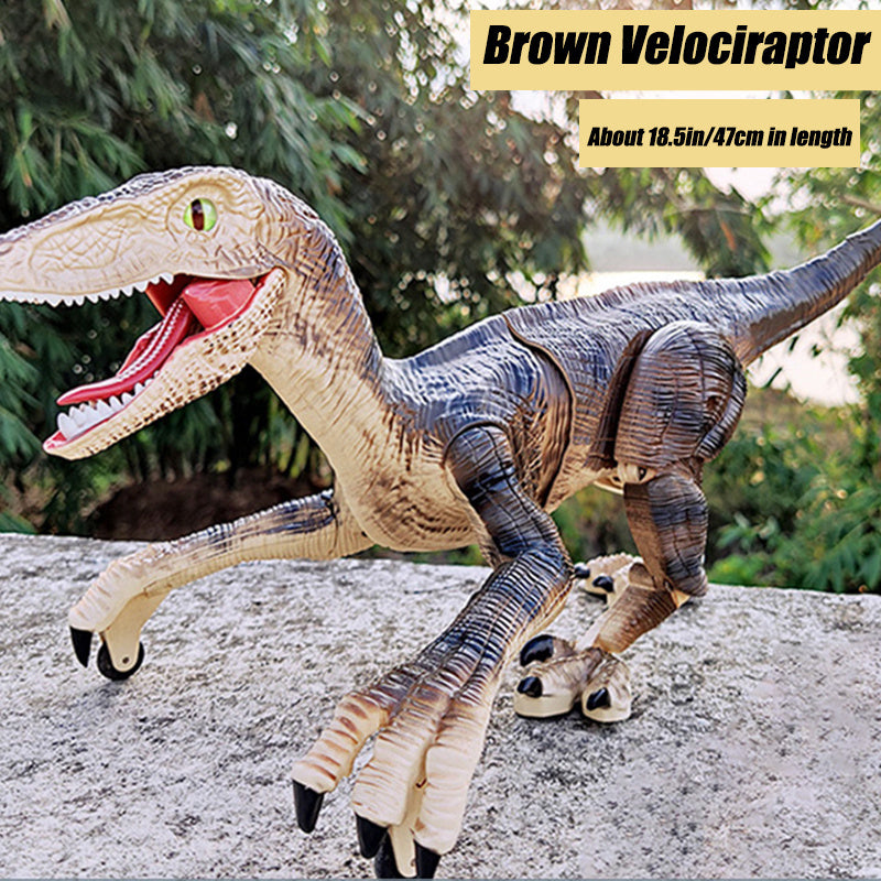 oh my god - 2.4G Remote Control Dinosaur Velociraptor Toy Electric Walking Dragon Toys- Gift Box Packaging For Boy- Children Christmas Gifts