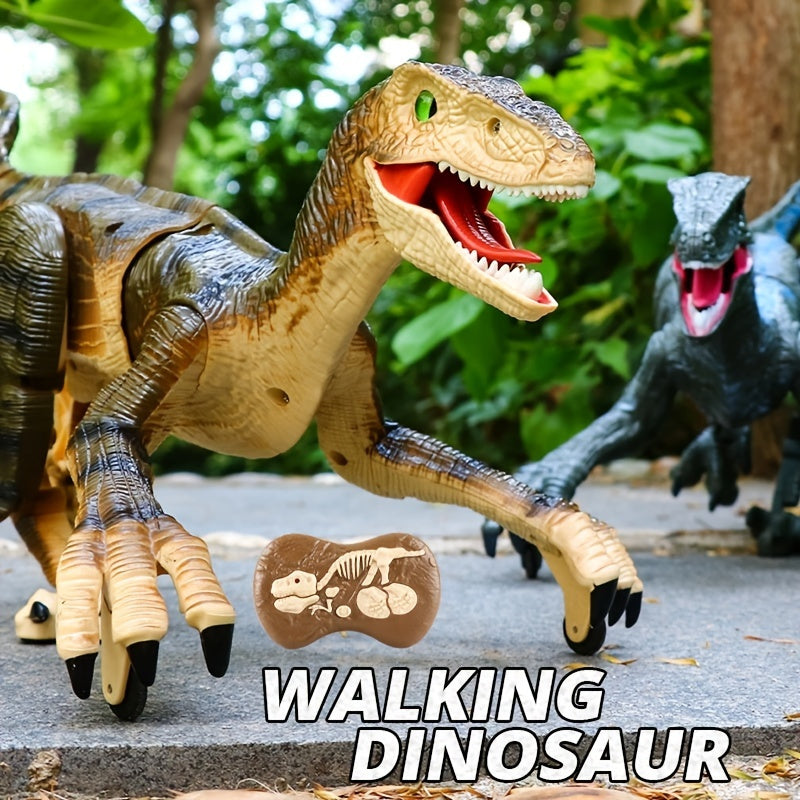 oh my god - 2.4G Remote Control Dinosaur Velociraptor Toy Electric Walking Dragon Toys- Gift Box Packaging For Boy- Children Christmas Gifts