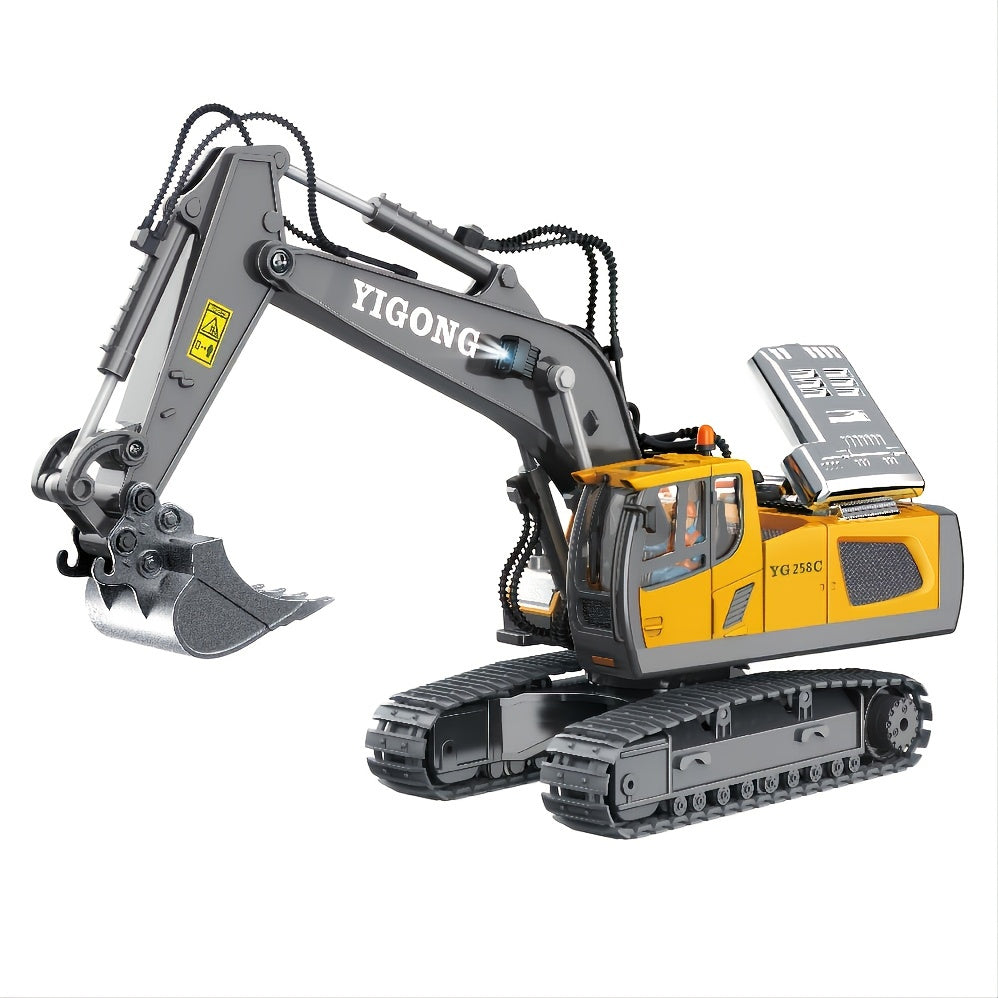 oh my god - 2.4G Remote Control- High Tech 11 Channels RC Excavator Dump Trucks Bulldozer Alloy Plastic Engineering Vehicle Electronic Toys For Boy Gifts