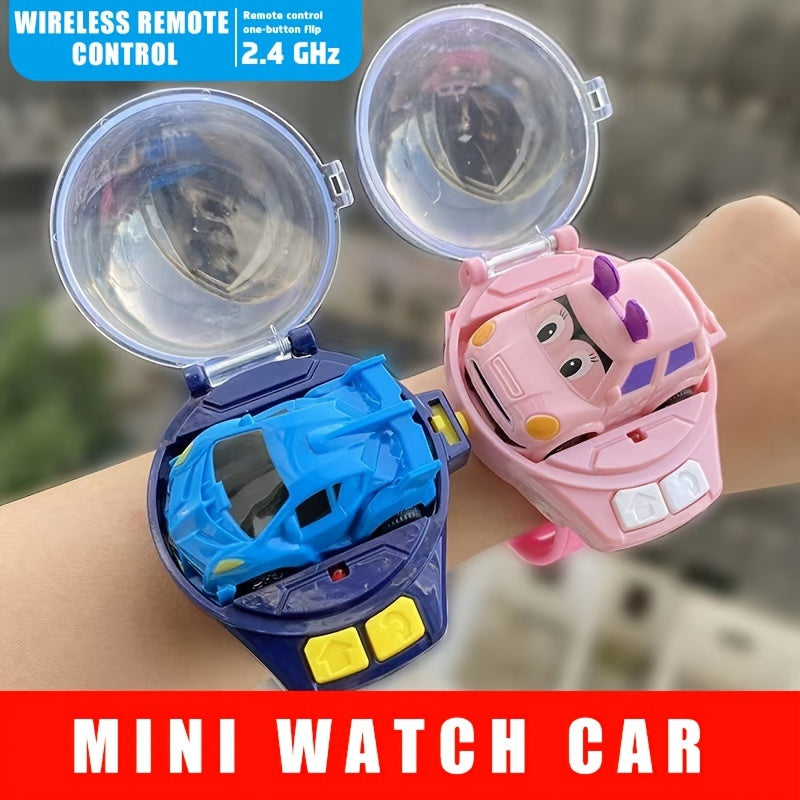 Department Store - Kids Watch Remote Control Car Toy; Boy Girl Gift Toy Cartoon Car Rechargeable With Light