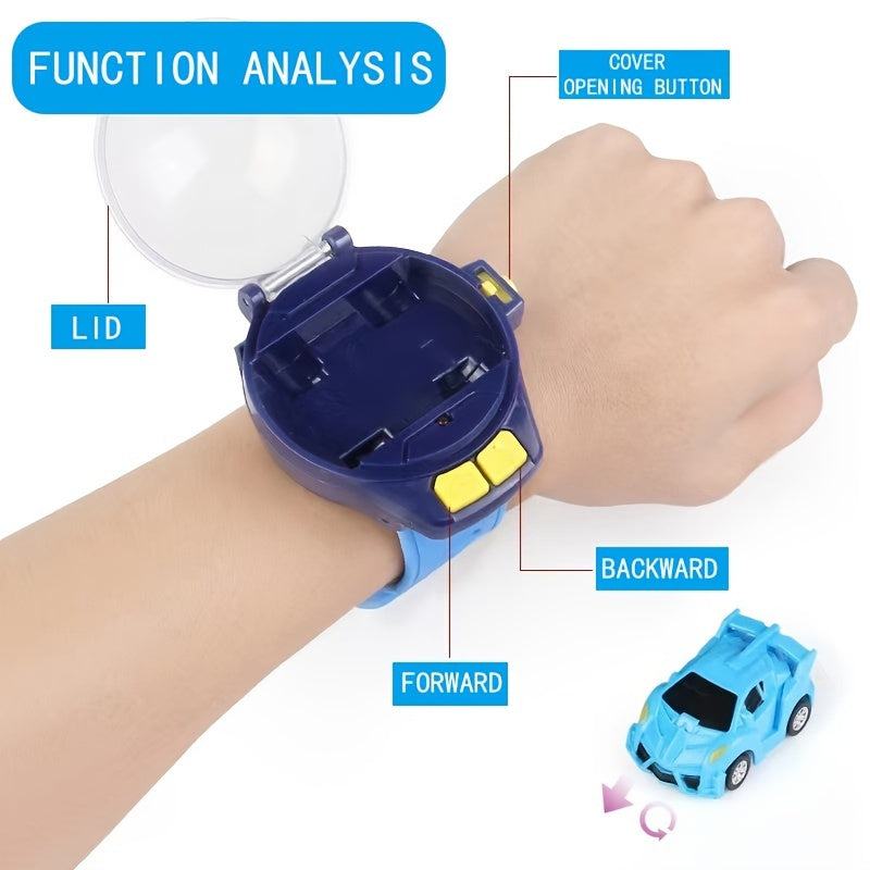 Department Store - Kids Watch Remote Control Car Toy; Boy Girl Gift Toy Cartoon Car Rechargeable With Light