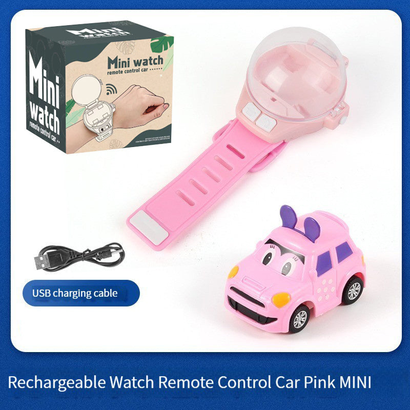 Department Store - Kids Watch Remote Control Car Toy; Boy Girl Gift Toy Cartoon Car Rechargeable With Light