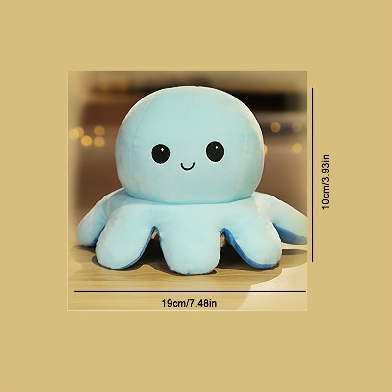 oh my god - 1piece Cute Flip Octopus Doll Double Face Flip Octopus Plush Toy Doll 7.48*3.93in