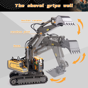 oh my god - Remote Control Excavator Toy RC Construction Engineering Vehicles with Light Music; Gifts for Kids