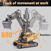 oh my god - Remote Control Excavator Toy RC Construction Engineering Vehicles with Light Music; Gifts for Kids