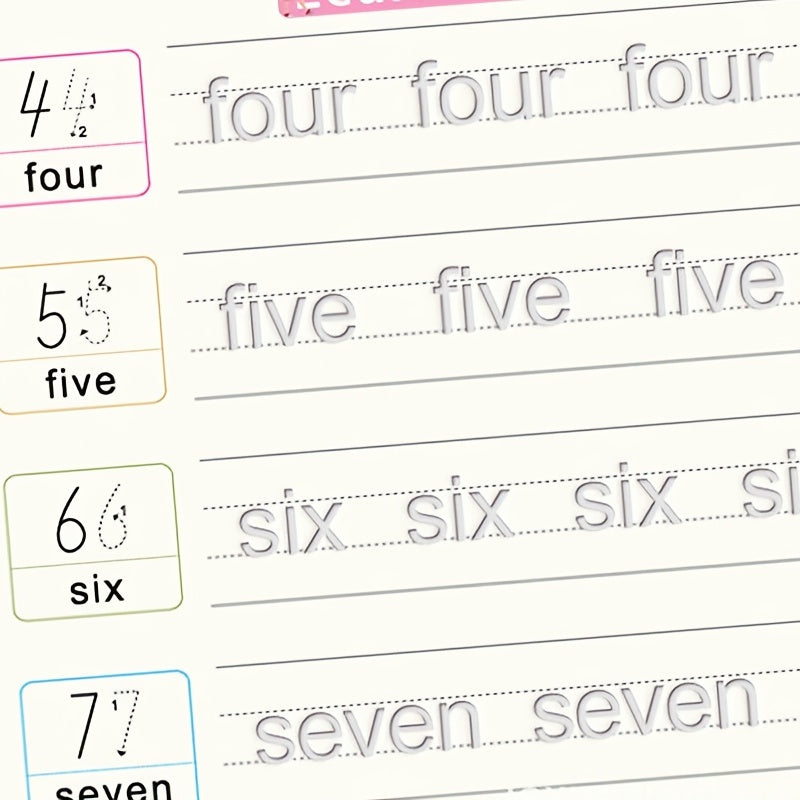 oh my god - 4pcs/set Kindergarten School Supplies; Children Fadeable Practice Copybook; Puzzle Science And Education Reusable Calligraphy Handwriting Textbook