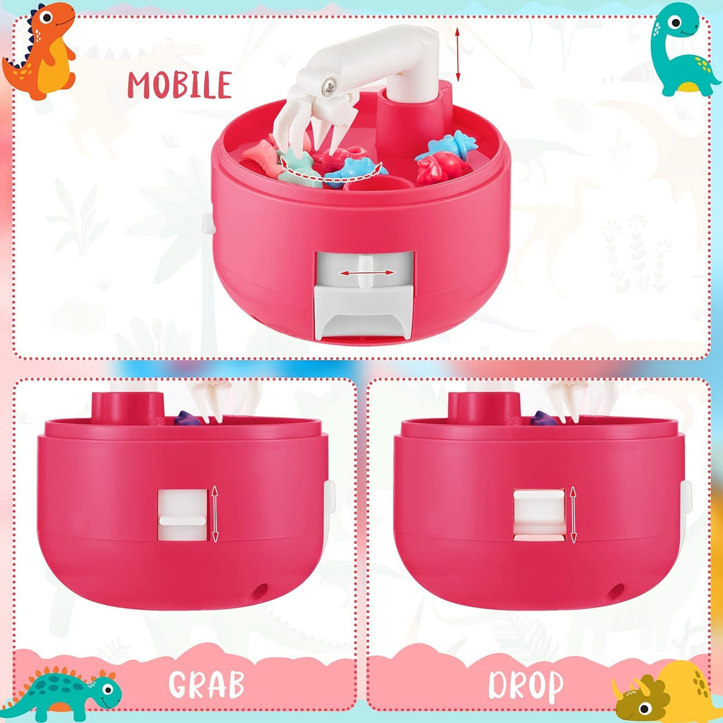 oh my god - Mini Claw Machine For Kids -Mini Dinosaur Figures Claw Machine Prizes Toy Grabber Mini Arcade Game Miniature Novelty Toys Birthday Gifts For 3+ Year Old Boys & Girls(4 Color)