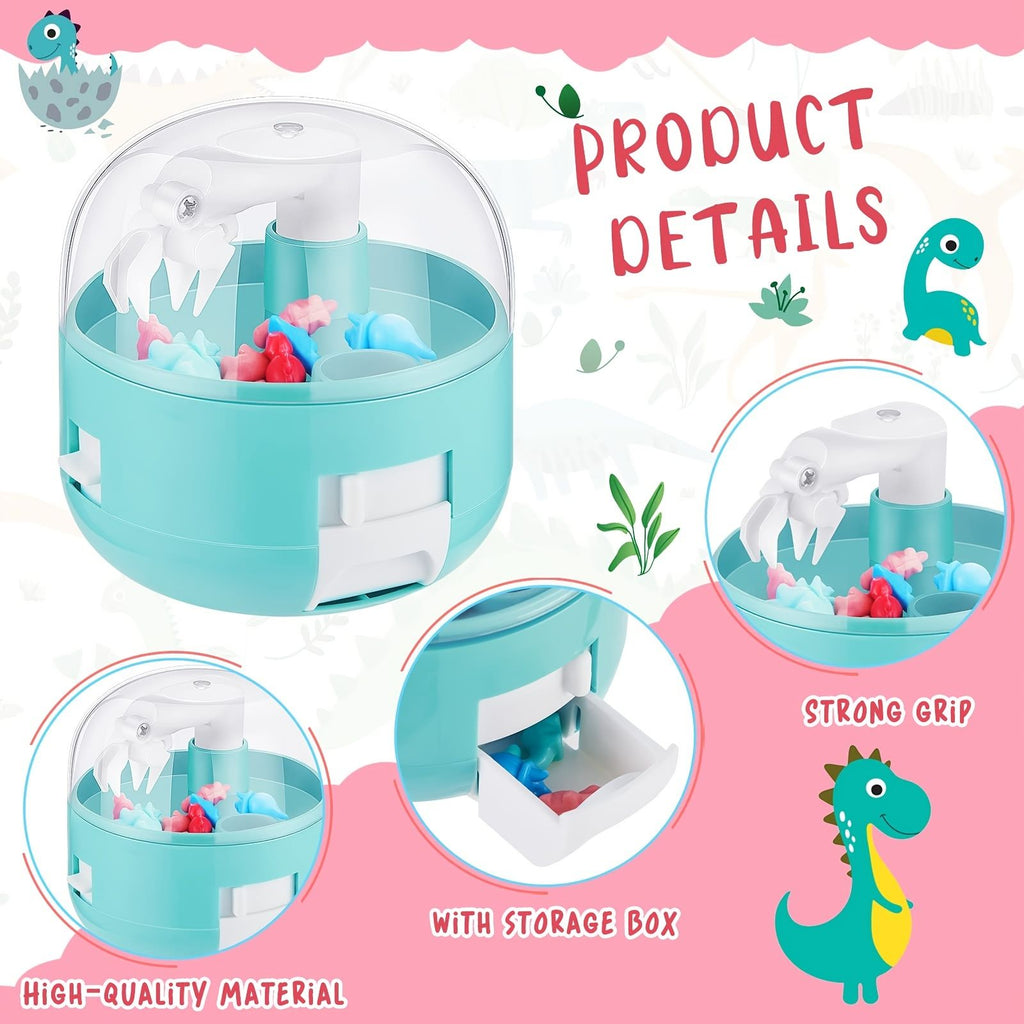 oh my god - Mini Claw Machine For Kids -Mini Dinosaur Figures Claw Machine Prizes Toy Grabber Mini Arcade Game Miniature Novelty Toys Birthday Gifts For 3+ Year Old Boys & Girls(4 Color)