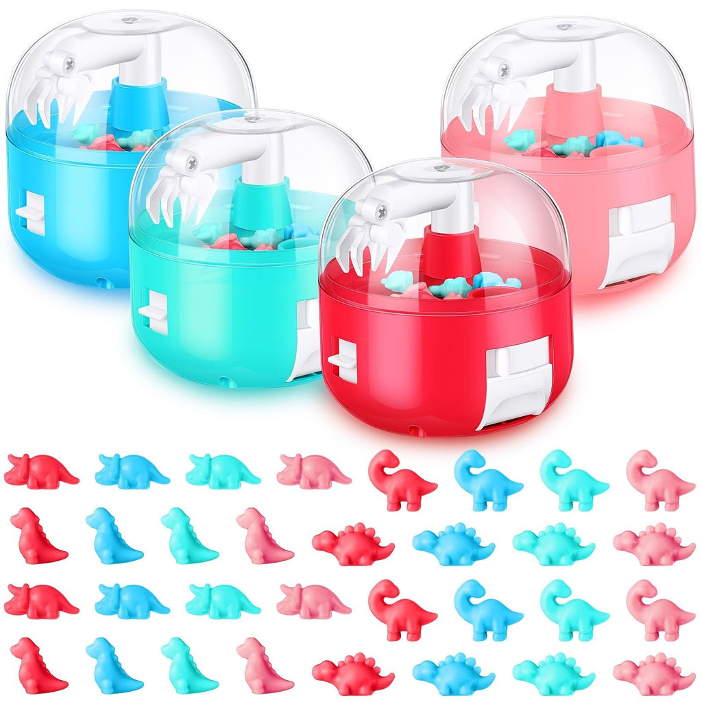 oh my god - Mini Claw Machine For Kids -Mini Dinosaur Figures Claw Machine Prizes Toy Grabber Mini Arcade Game Miniature Novelty Toys Birthday Gifts For 3+ Year Old Boys & Girls(4 Color)