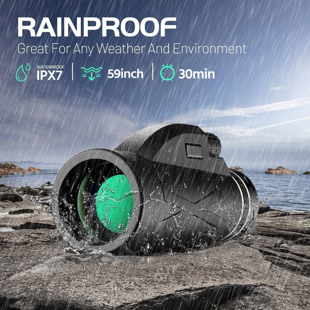 Nice Store - 80x100 Monocular-Telescope Low Night Vision Monoculars High Definition for Adults High Powered with Smartphone Adapter Telescope Hunting Wildlife Bird Watching Travel Camping Hiking