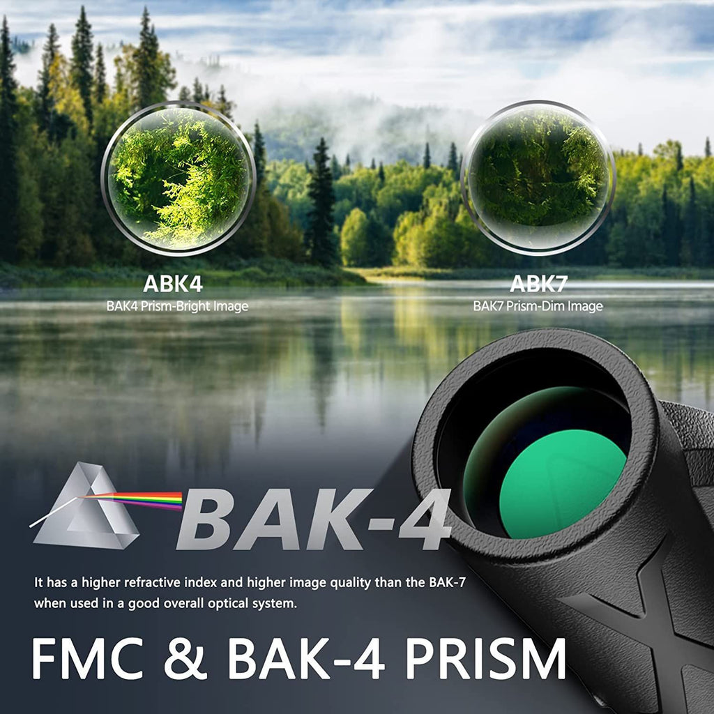Nice Store - 80x100 Monocular-Telescope Low Night Vision Monoculars High Definition for Adults High Powered with Smartphone Adapter Telescope Hunting Wildlife Bird Watching Travel Camping Hiking