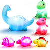 oh my god - 6 Pcs/Pack Dinosaur Bath Toys Light-UpFloating Bath Toys Set For Baby Toddlers Kids; Birthday Easter Christmas Shower Pool Bath Toys; Boys Girls Children Preschool Bathtub Bathroom Toy