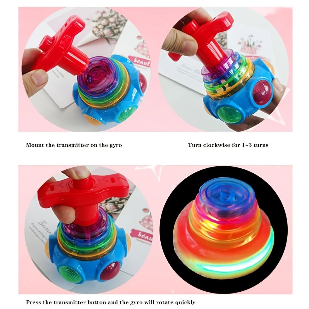 oh my god - Music Gyro Kids Toy; Luminous Rotating Gyro Toy; With Colorful Light For Children
